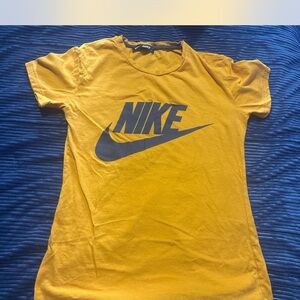 Nike Mustard Tee with Black Logo